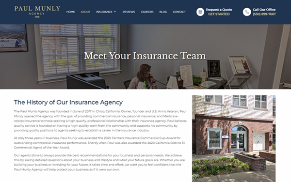 Paul Munly Agency screenshot