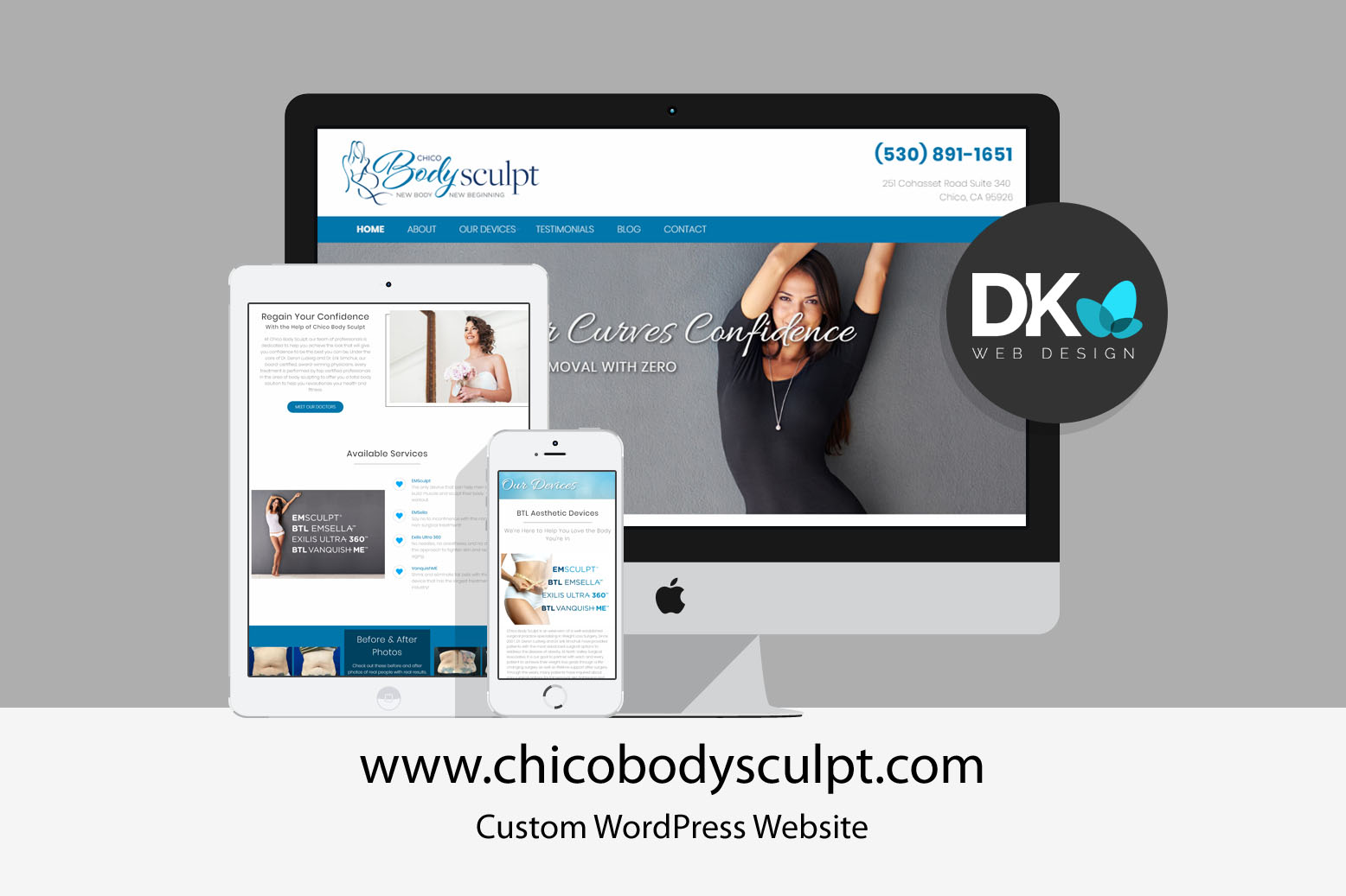 Screenshot of Chico Bodysculpt website