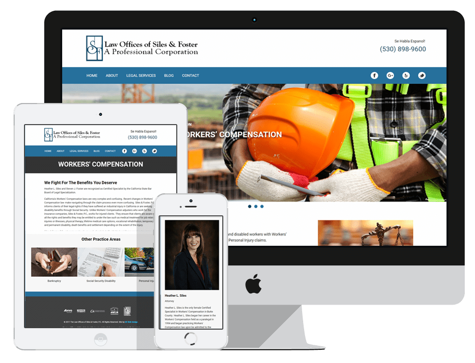 Showcase image for Law Offices of Siles & Foster website